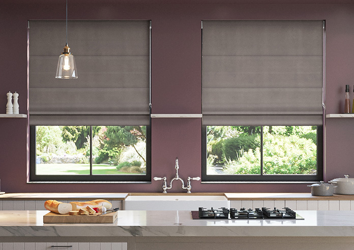 Ultra Luxe Velvet, Warm Brown - Roman Blind - Image 3
